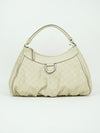GUCCI LEATHER EMBOSSED MONOGRAM ABBEY BAG