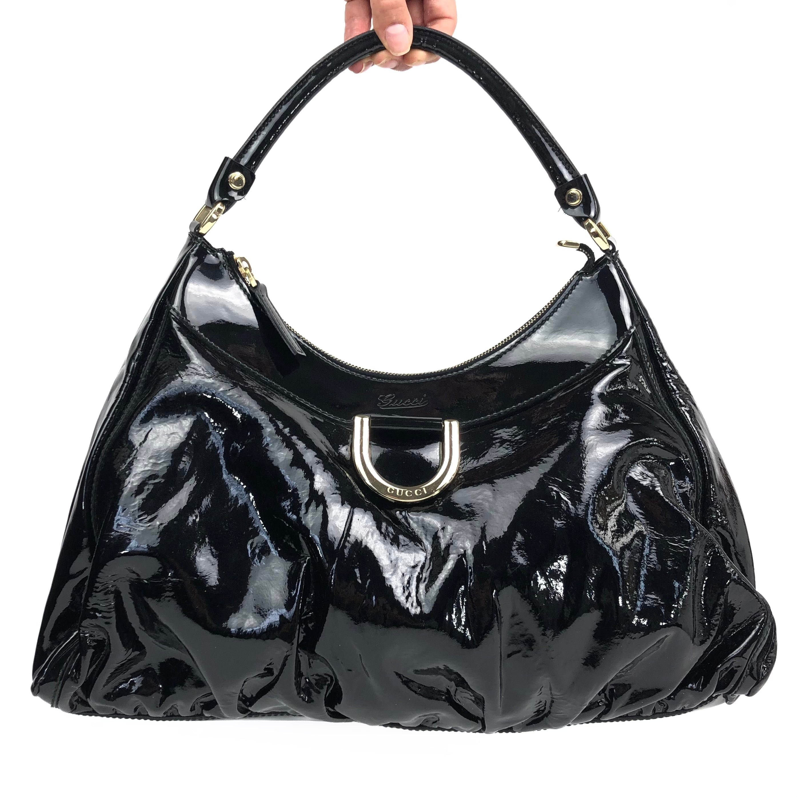 GUCCI MONOGRAM LEATHER ABBEY BAG