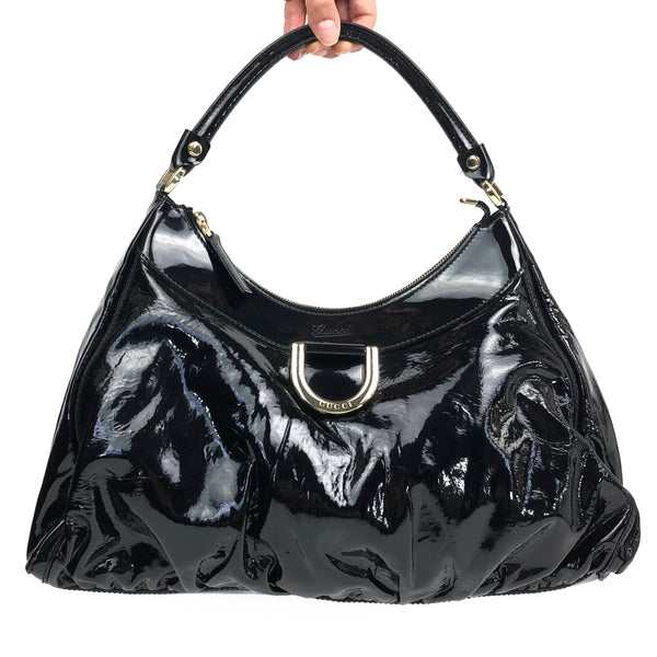 GUCCI MONOGRAM LEATHER ABBEY BAG