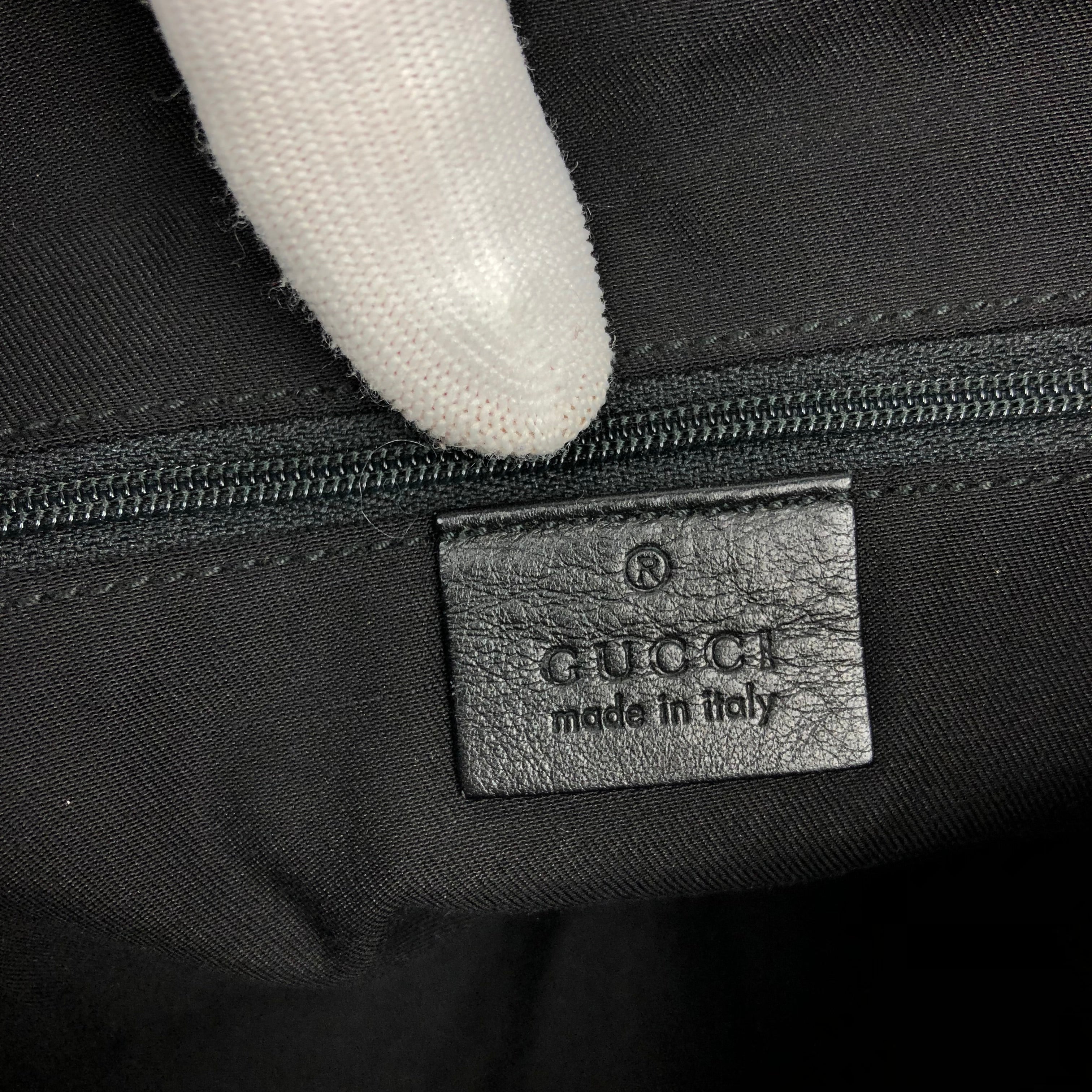 GUCCI MONOGRAM LEATHER ABBEY BAG