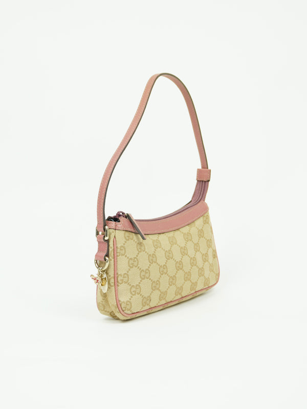 GUCCI MONOGRAM BAG WITH CHARM