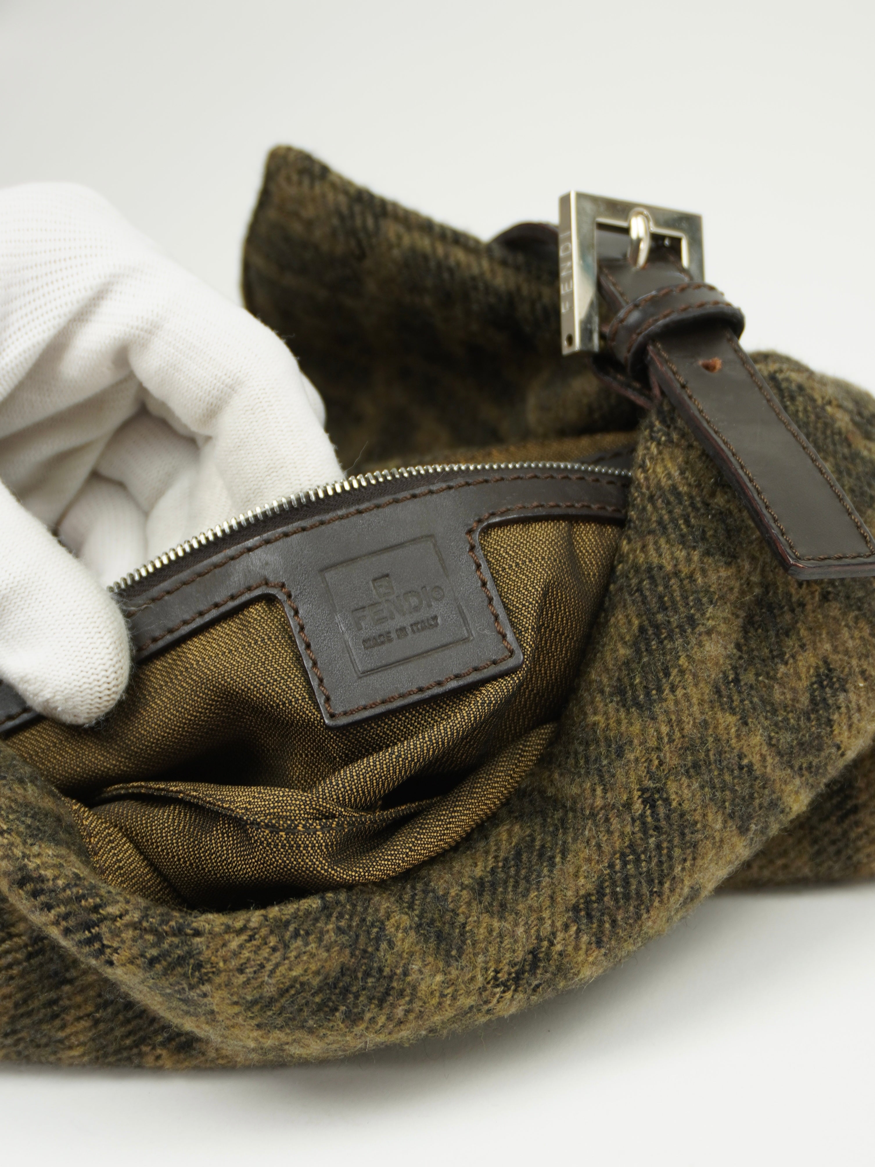 FENDI CASHMERE WOOL BAGUETTE