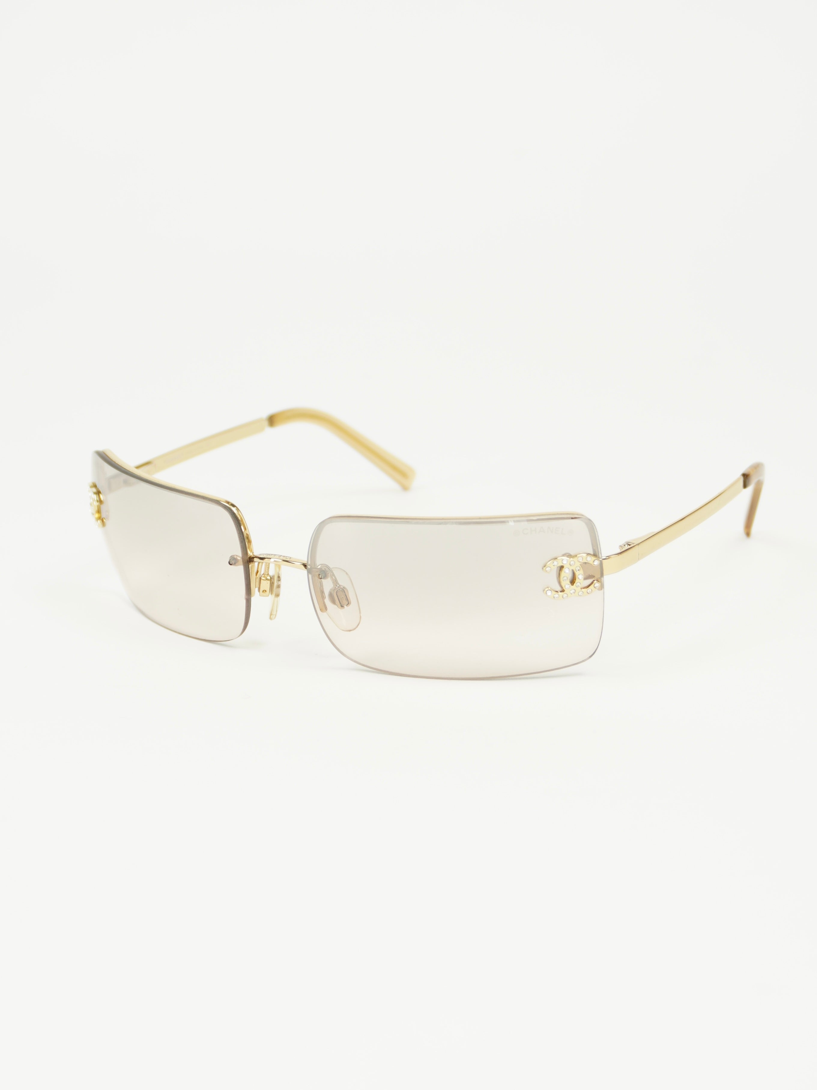 CHANEL RHINESTONE SUNGLASSES