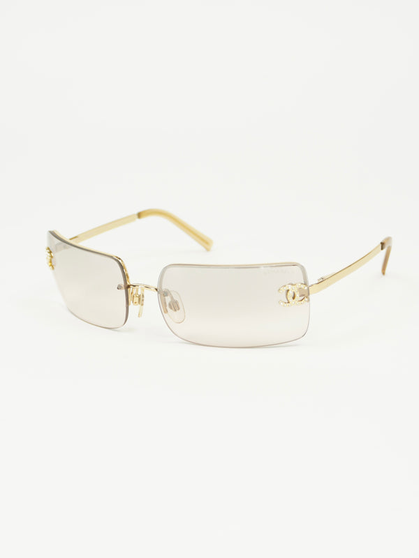 CHANEL RHINESTONE SUNGLASSES