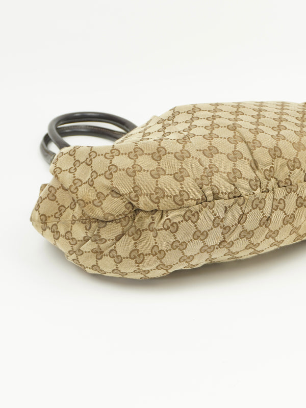 GUCCI MONOGRAM STUDDED PELHAM BAG