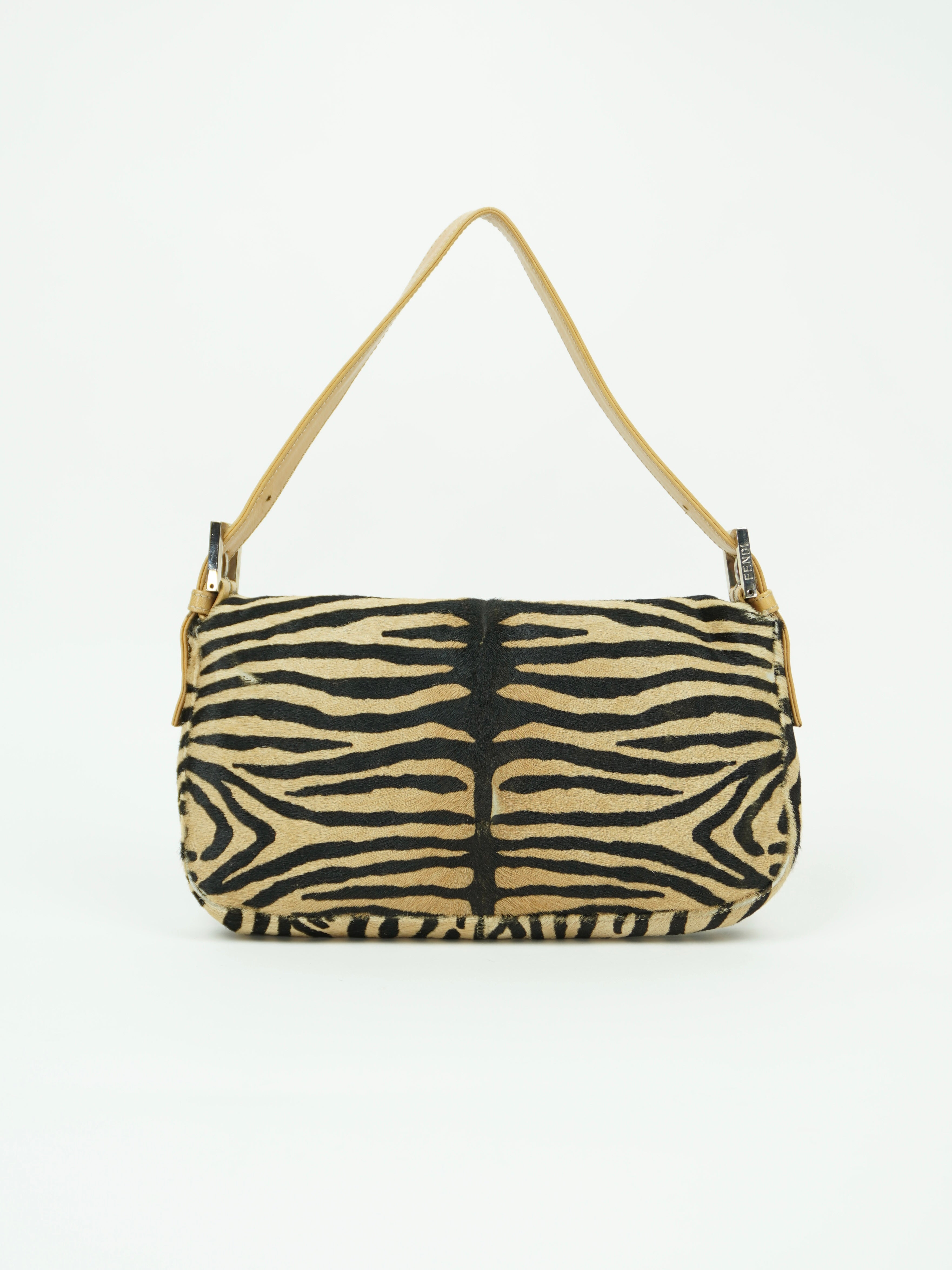 FENDI CALF HAIR ZEBRA BAGUETTE