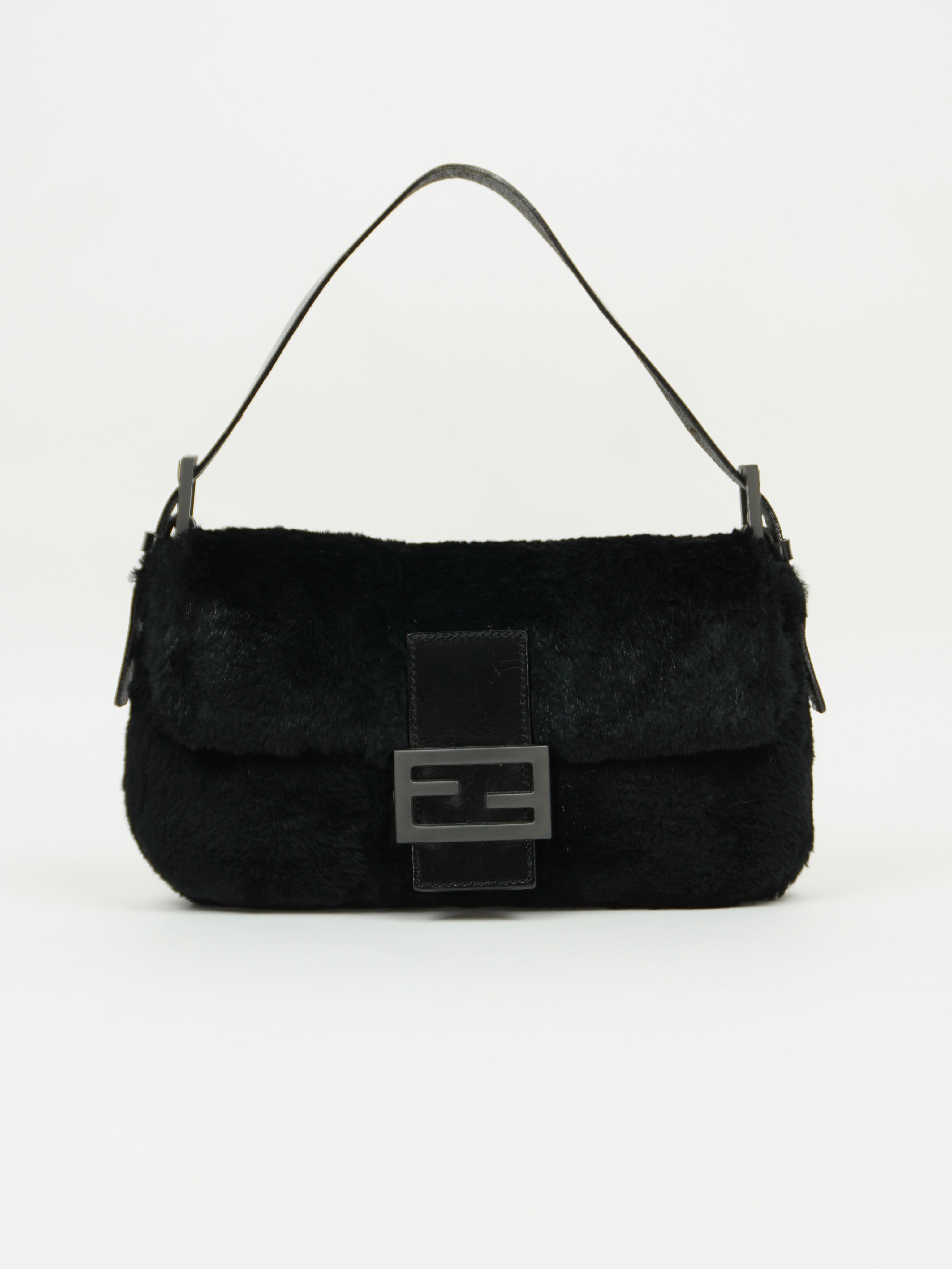 FENDI FUR BAGUETTE BAG