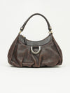 GUCCI MONOGRAM LEATHER ABBEY BAG