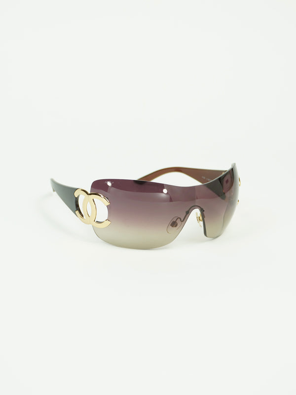 CHANEL RIMLESS CC LOGO SUNGLASSES