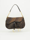 CHRISTIAN DIOR WATER COLOUR DOUBLE SADDLE BAG