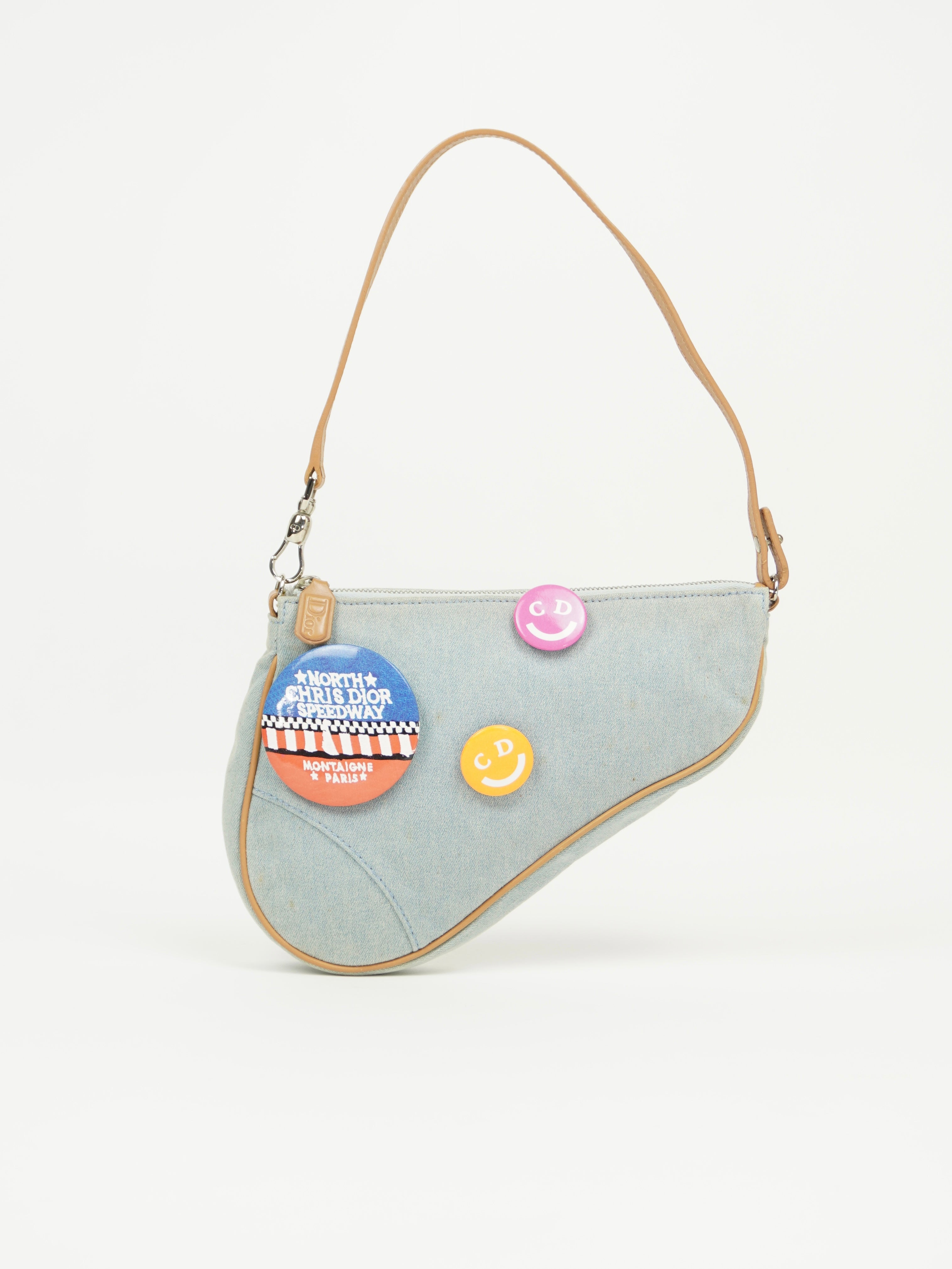 CHRISTIAN DIOR SPEEDWAY DENIM MINI SADDLE