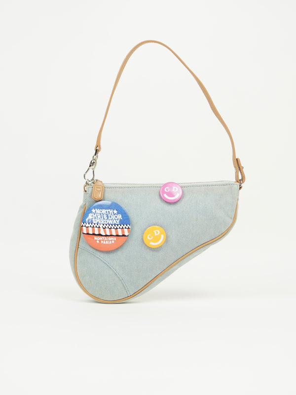 CHRISTIAN DIOR SPEEDWAY DENIM MINI SADDLE