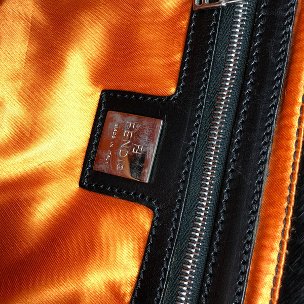 FENDI CALF HAIR BAGUETTE BAG
