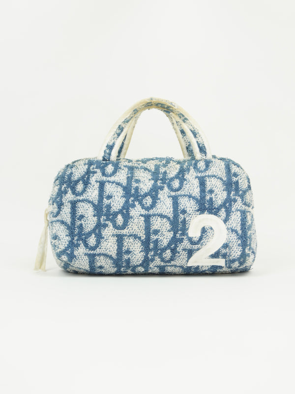 CHRISTIAN DIOR MONOGRAM TERRY CLOTH TOWEL BAG