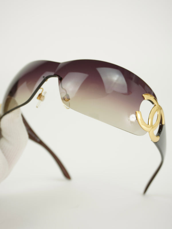 CHANEL RIMLESS CC LOGO SUNGLASSES