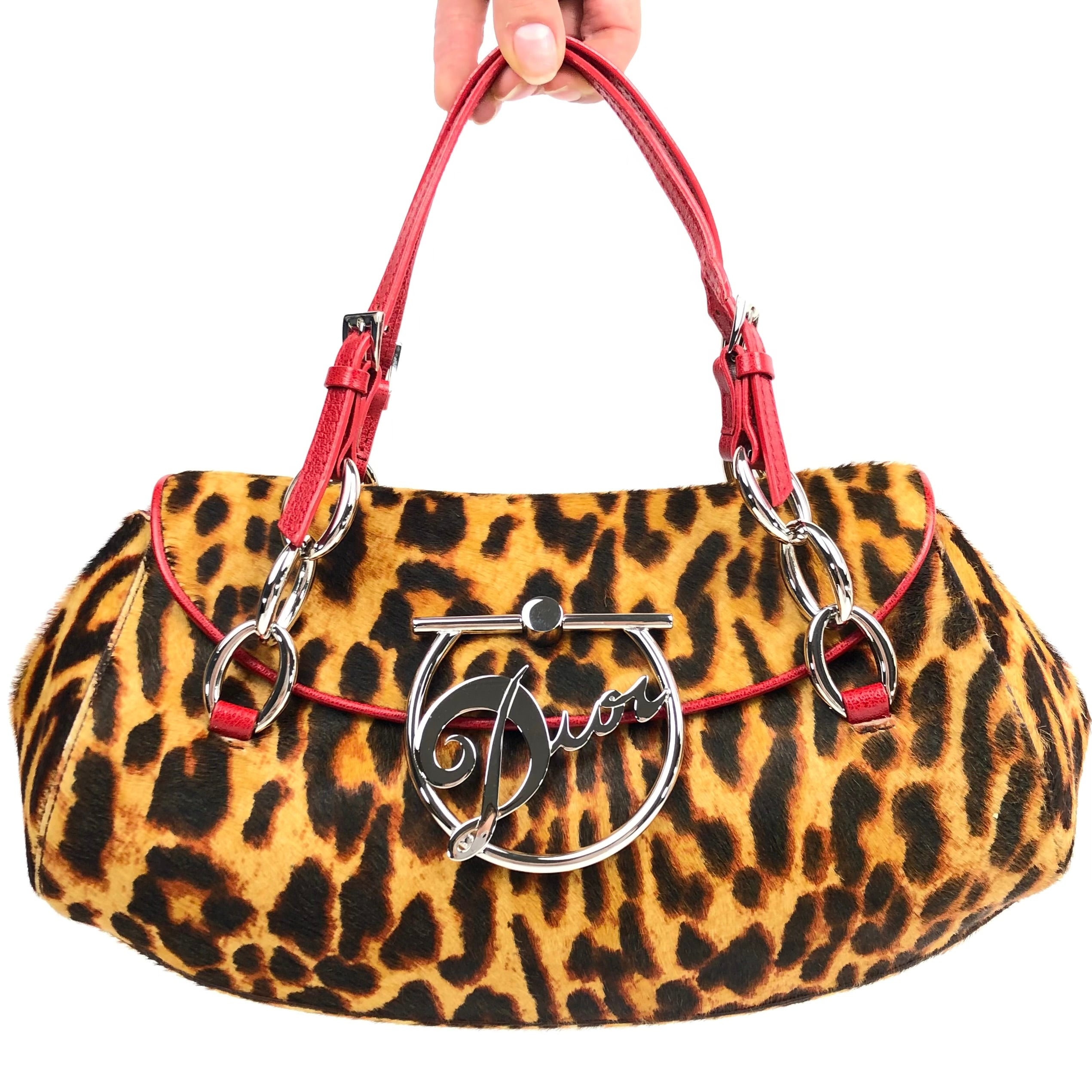 CHRISTIAN DIOR PONY HAIR CHEETAH BAG