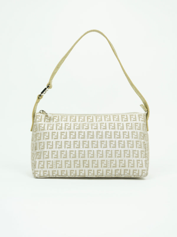 FENDI ZUCCA SHIMMER SHOULDER BAG