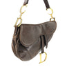 CHRISTIAN DIOR BROWN LEATHER SADDLE BAG