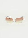 CHANEL RIMLESS RHINESTONE SUNGLASSES