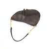 CHRISTIAN DIOR BROWN LEATHER SADDLE BAG