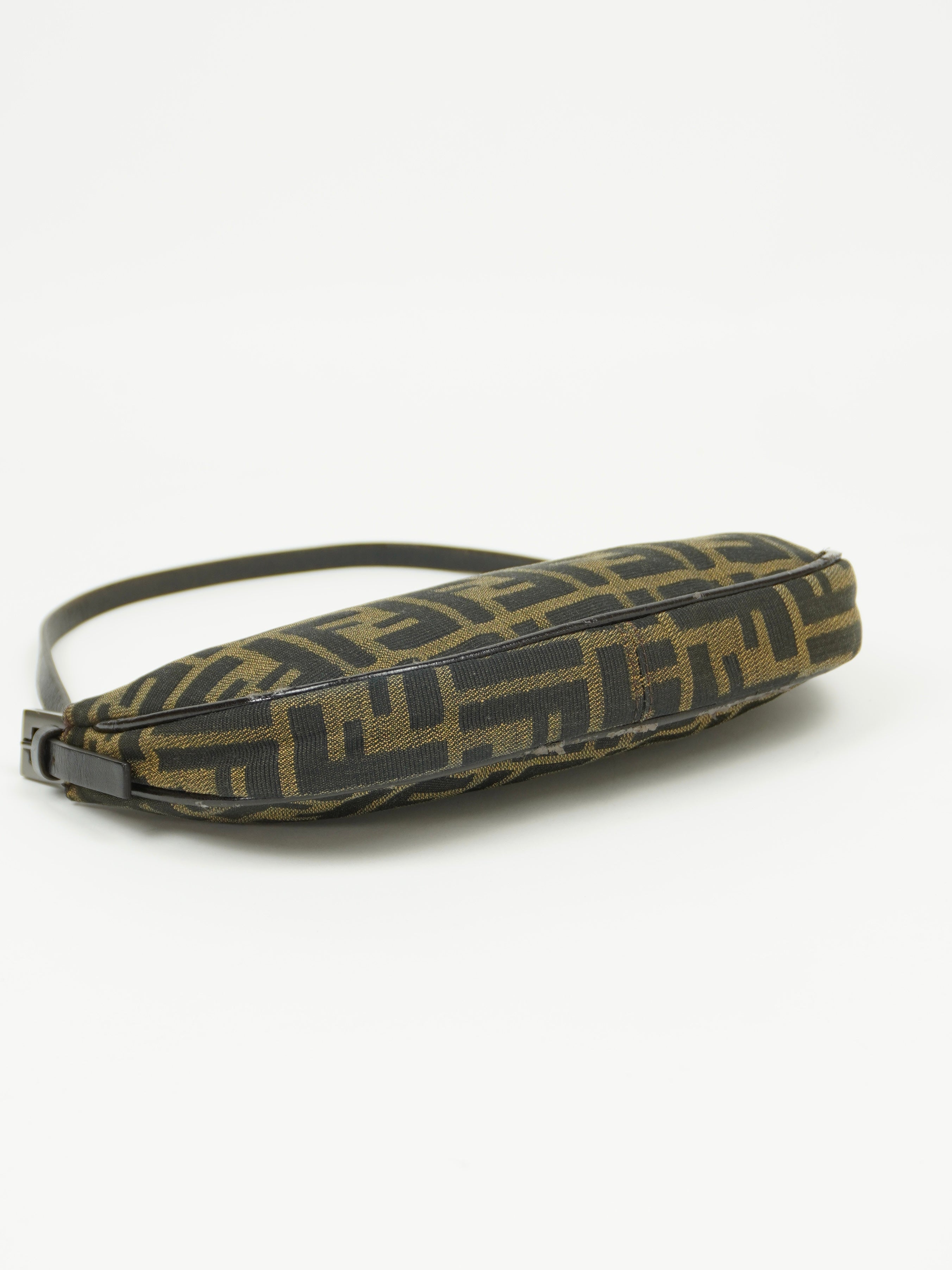 FENDI ZUCCA CRESCENT SHOULDER BAG