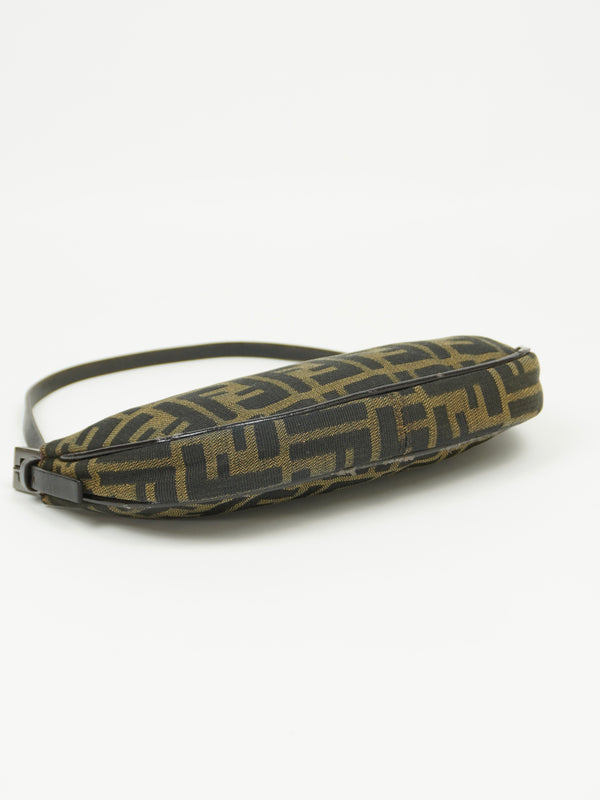 FENDI ZUCCA CRESCENT SHOULDER BAG