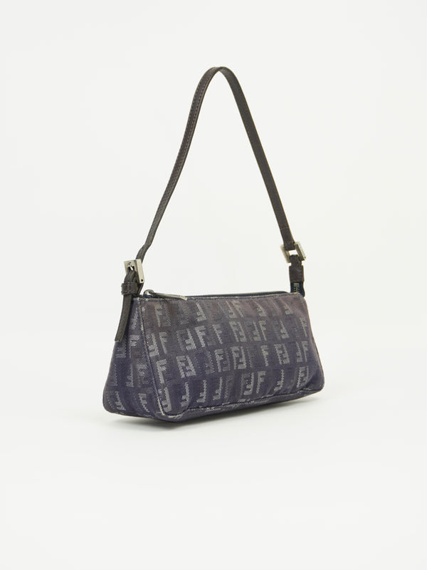 FENDI DENIM ZUCCA SHOULDER BAG