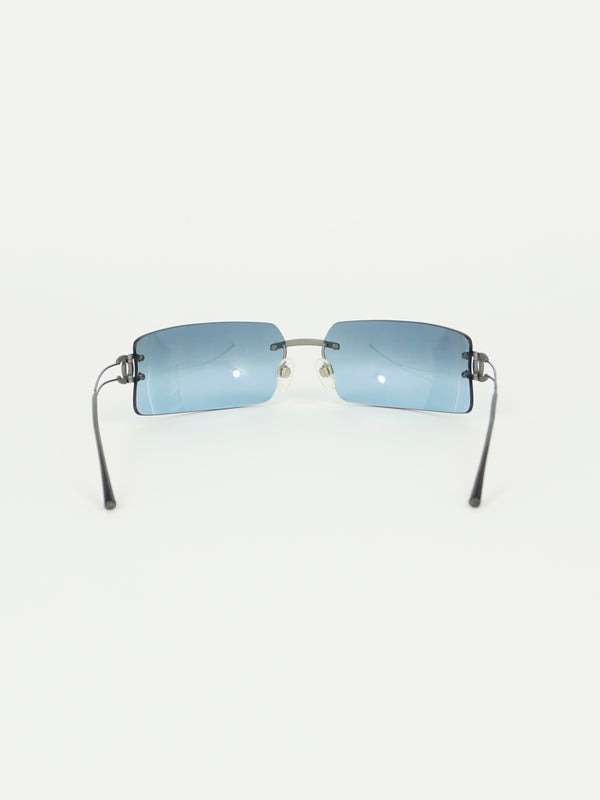CHANEL RIMLESS RHINESTONE SUNGLASSES