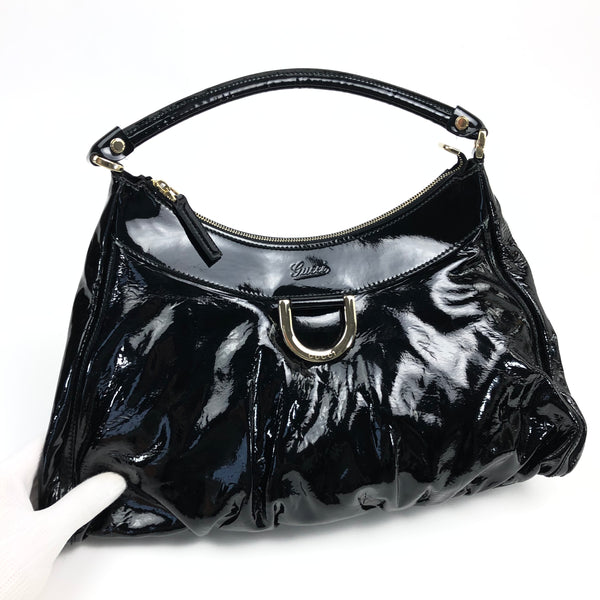 GUCCI MONOGRAM LEATHER ABBEY BAG