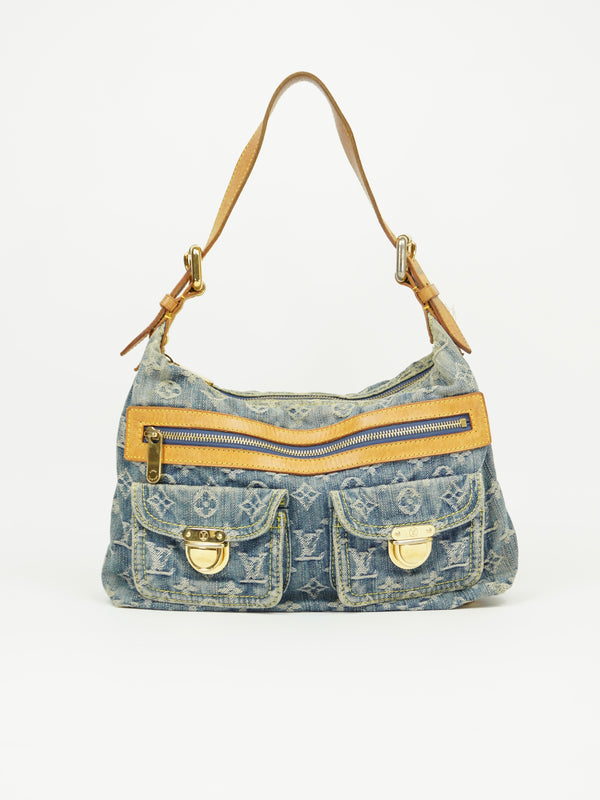 LOUIS VUITTON BAGGY PM DENIM SHOULDER BAG
