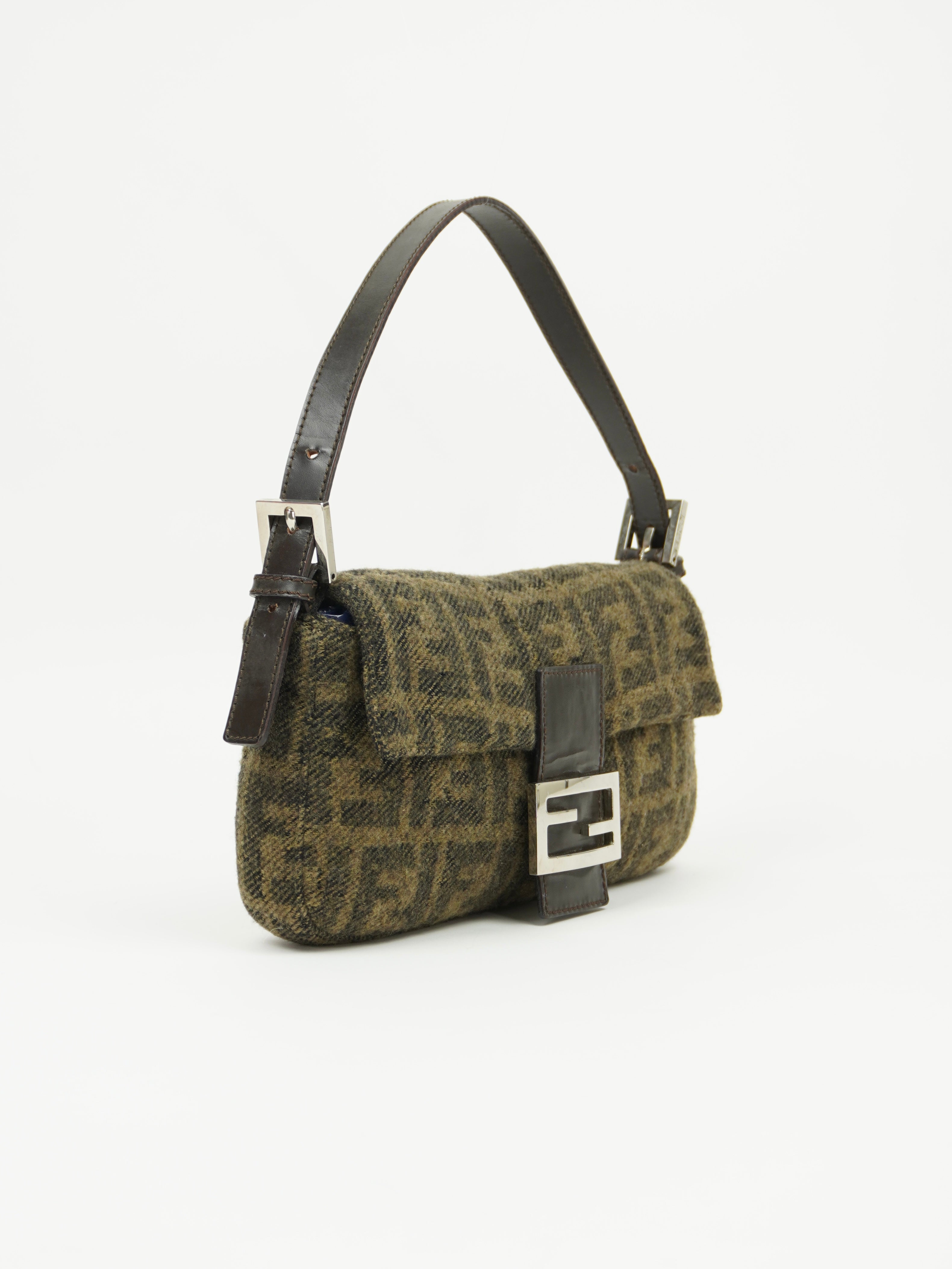 FENDI CASHMERE WOOL BAGUETTE