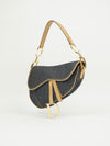CHRISTIAN DIOR DENIM SADDLE BAG