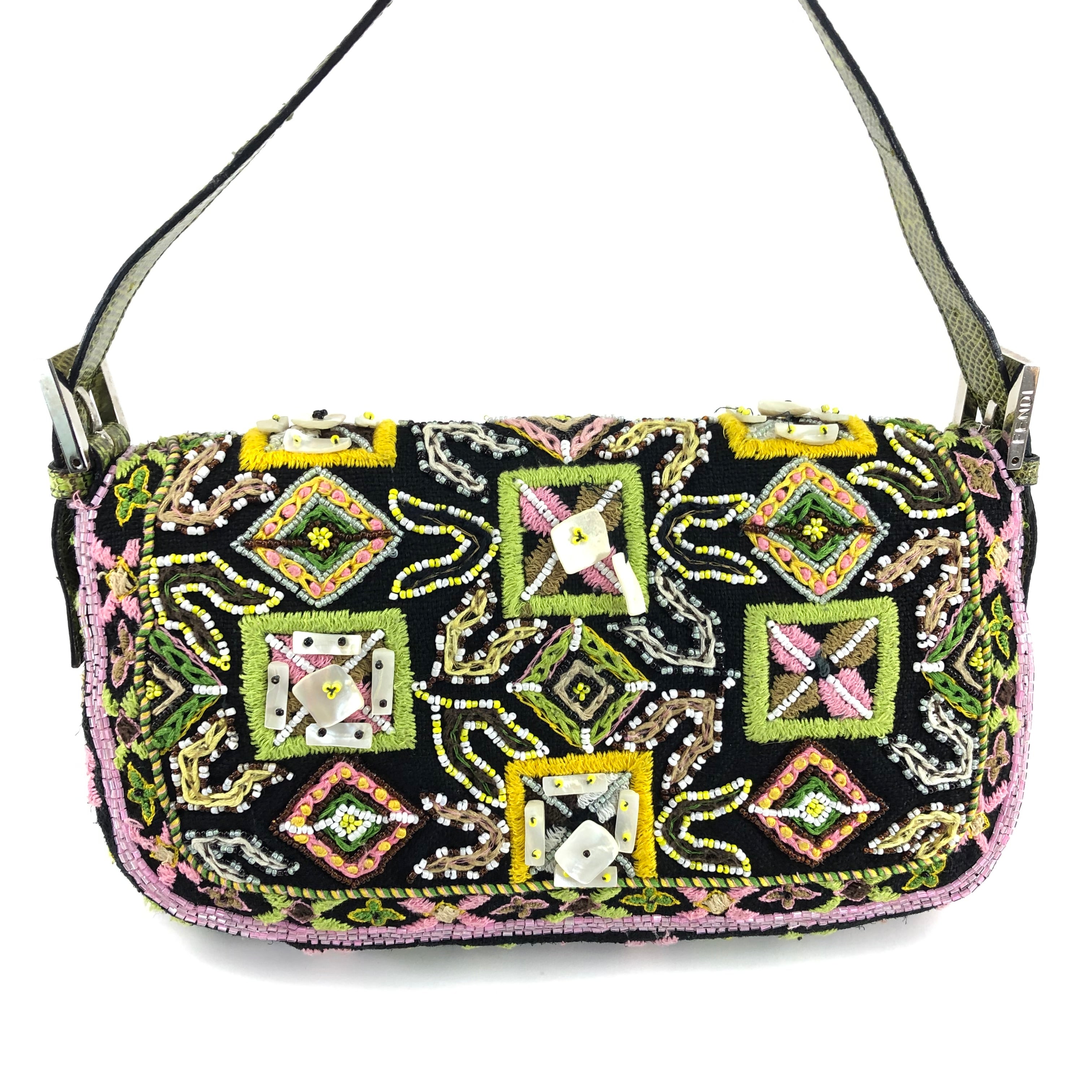 FENDI BEADED BAGUETTE BAG