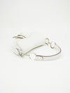 CHRISTIAN DIOR WHITE LEATHER SADDLE BAG