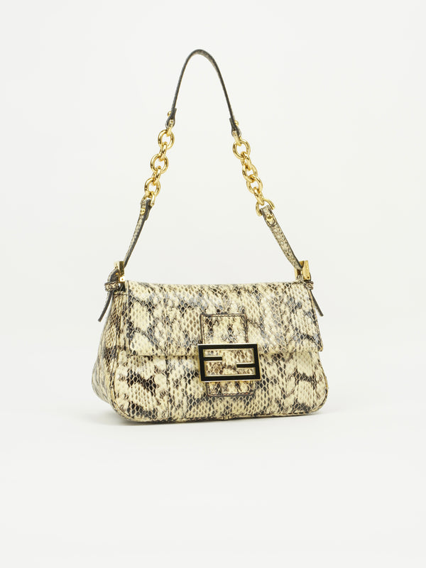 FENDI SNAKESKIN BAGUETTE BAG