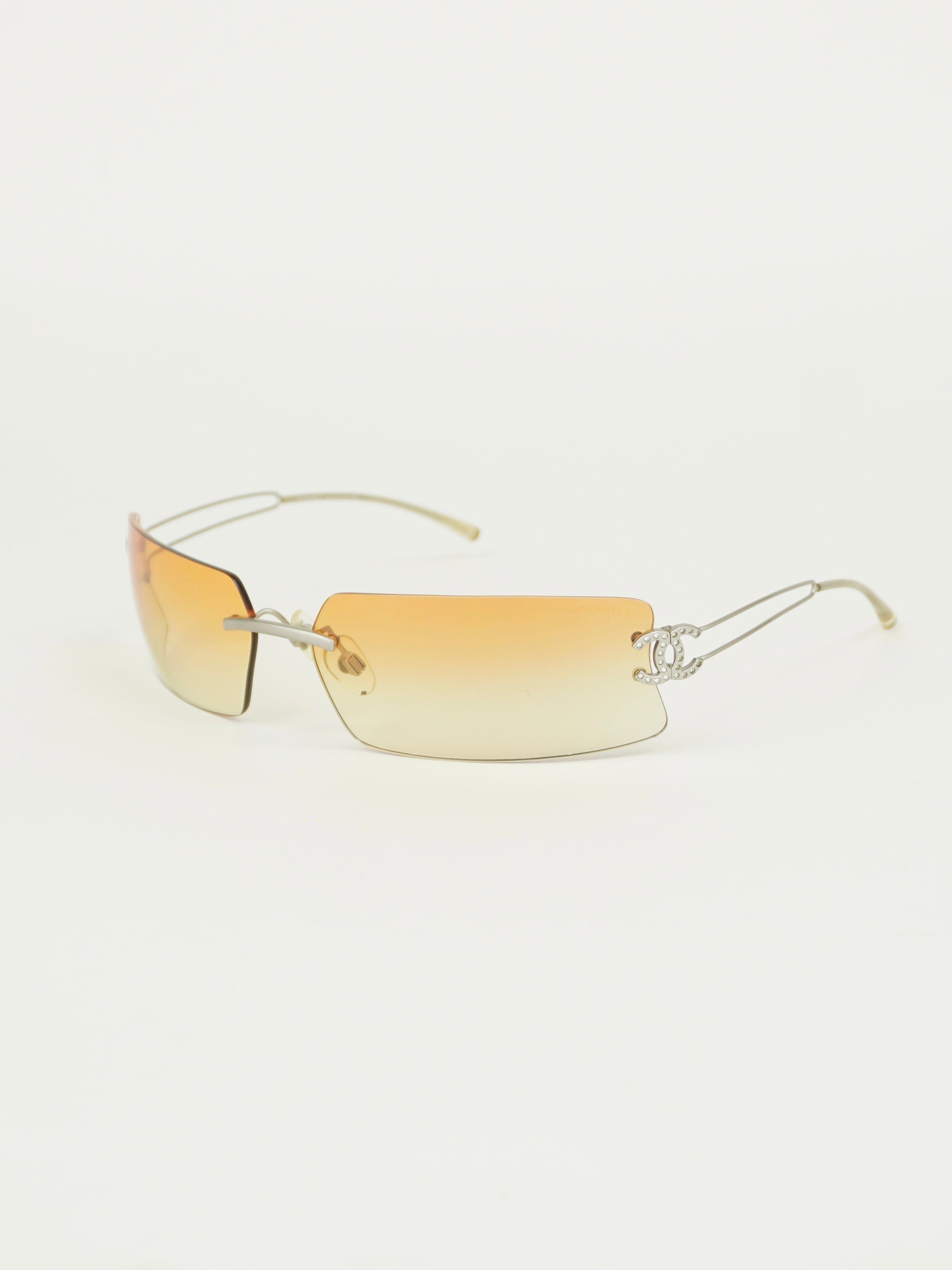 CHANEL RIMLESS RHINESTONE SUNGLASSES