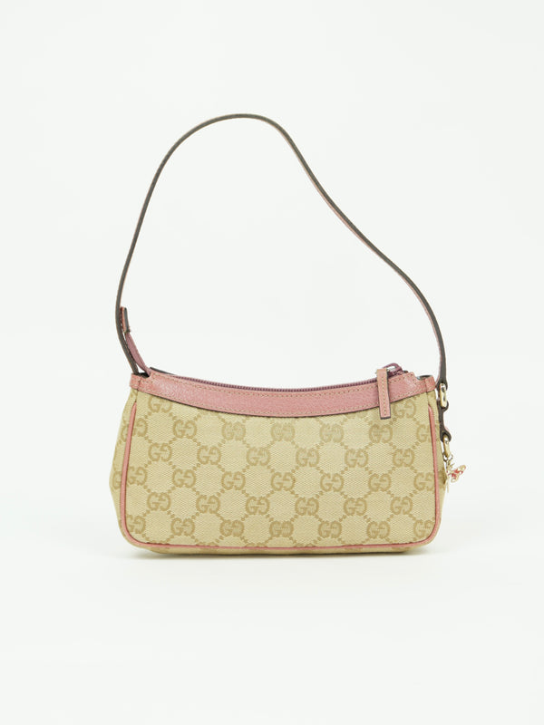 GUCCI MONOGRAM BAG WITH CHARM