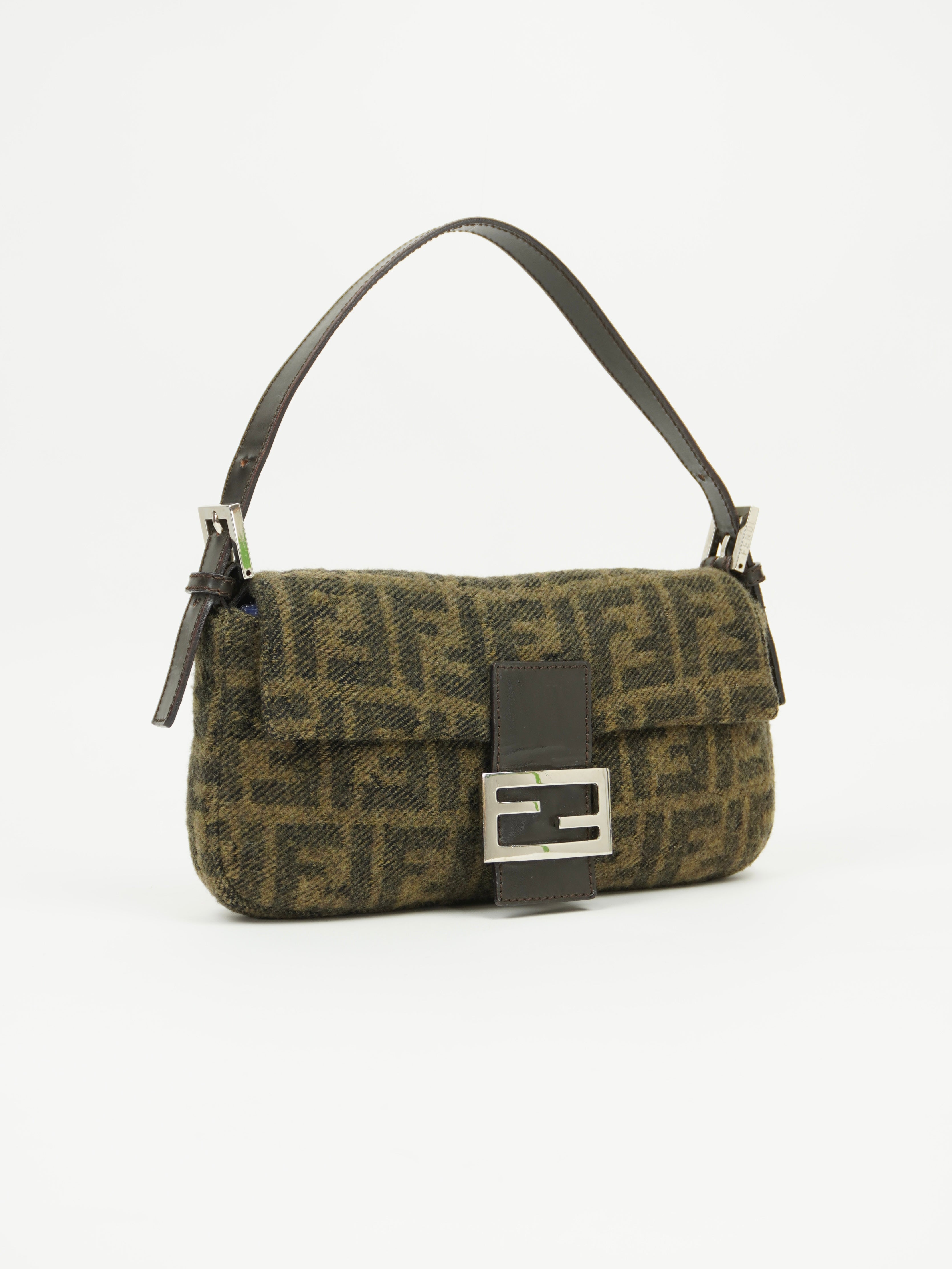 FENDI CASHMERE WOOL BAGUETTE