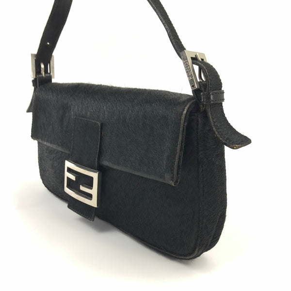 FENDI CALF HAIR BAGUETTE BAG