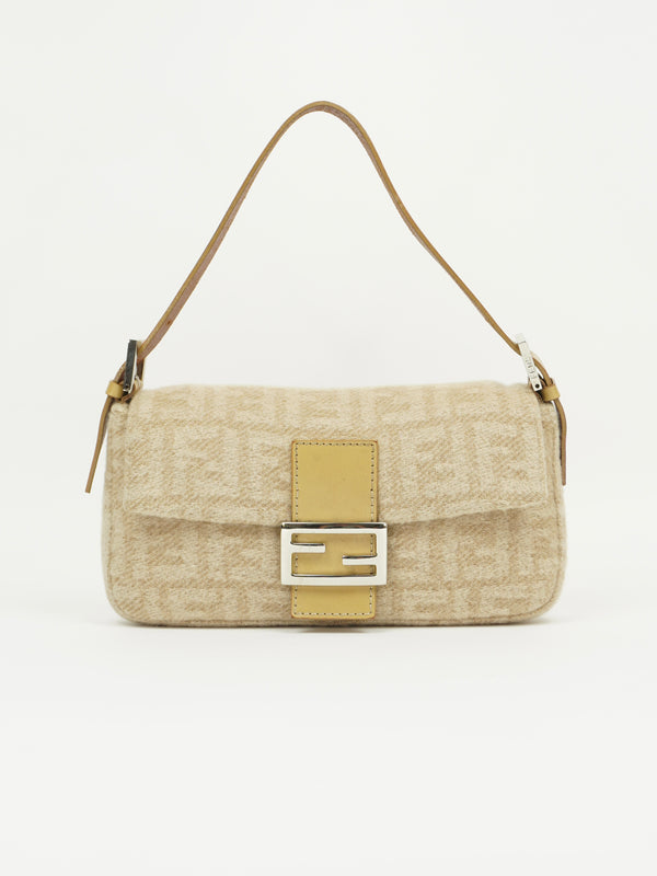 FENDI CASHMERE WOOL BAGUETTE