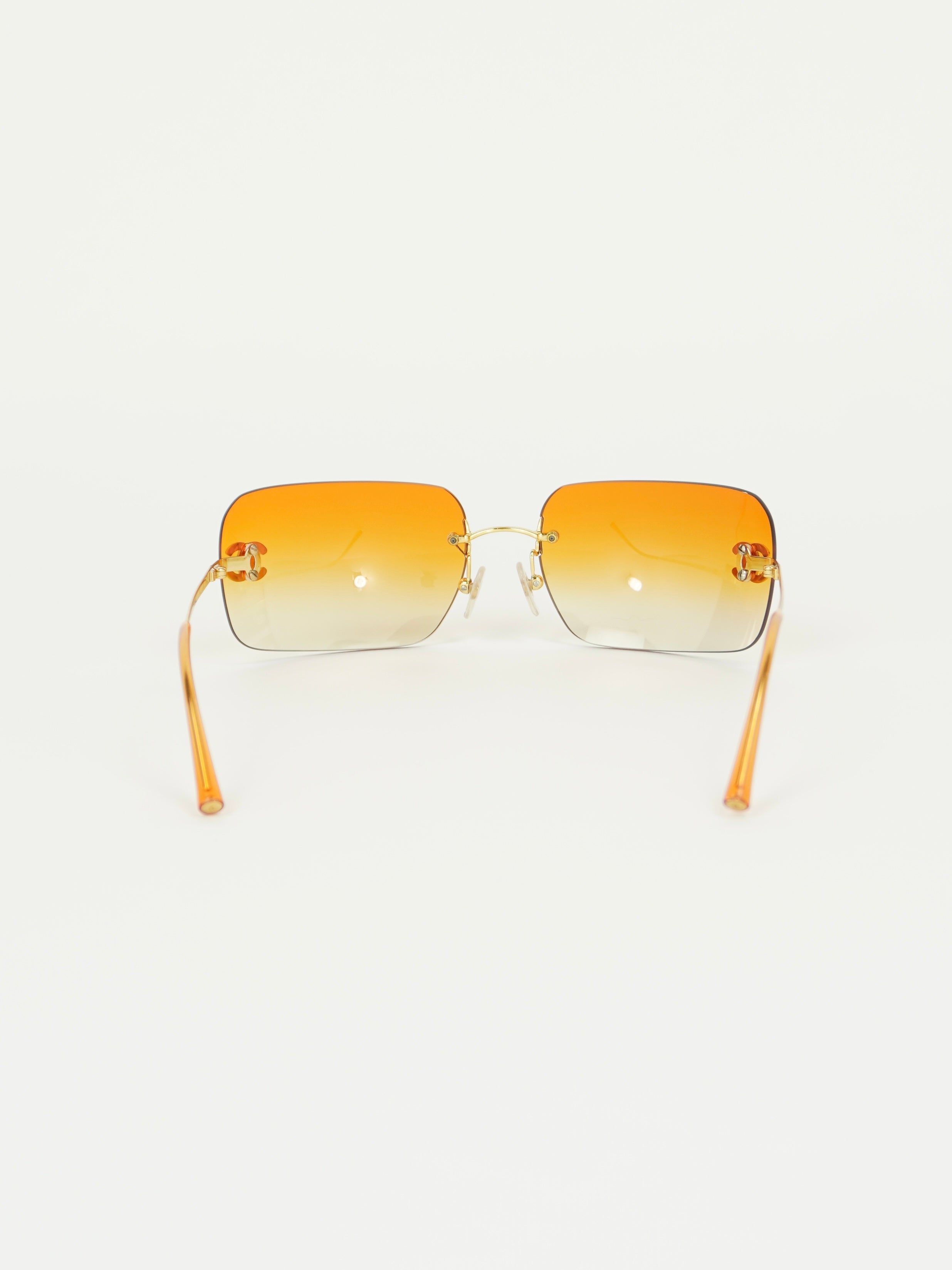 CHANEL RIMLESS RHINESTONE SUNGLASSES