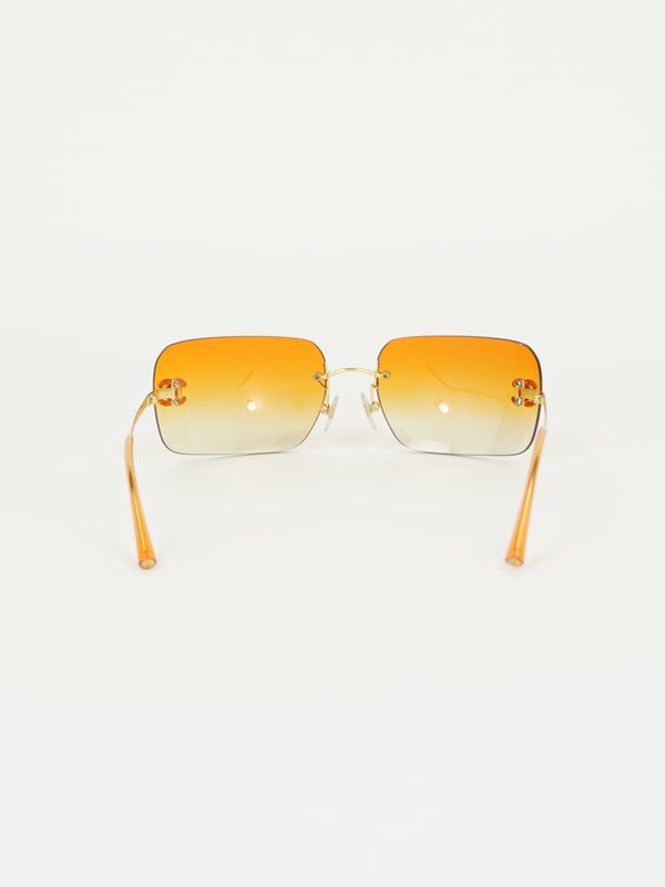 CHANEL RIMLESS RHINESTONE SUNGLASSES