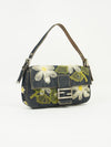 FENDI DENIM BAGUETTE WITH FLOWER DETAILING