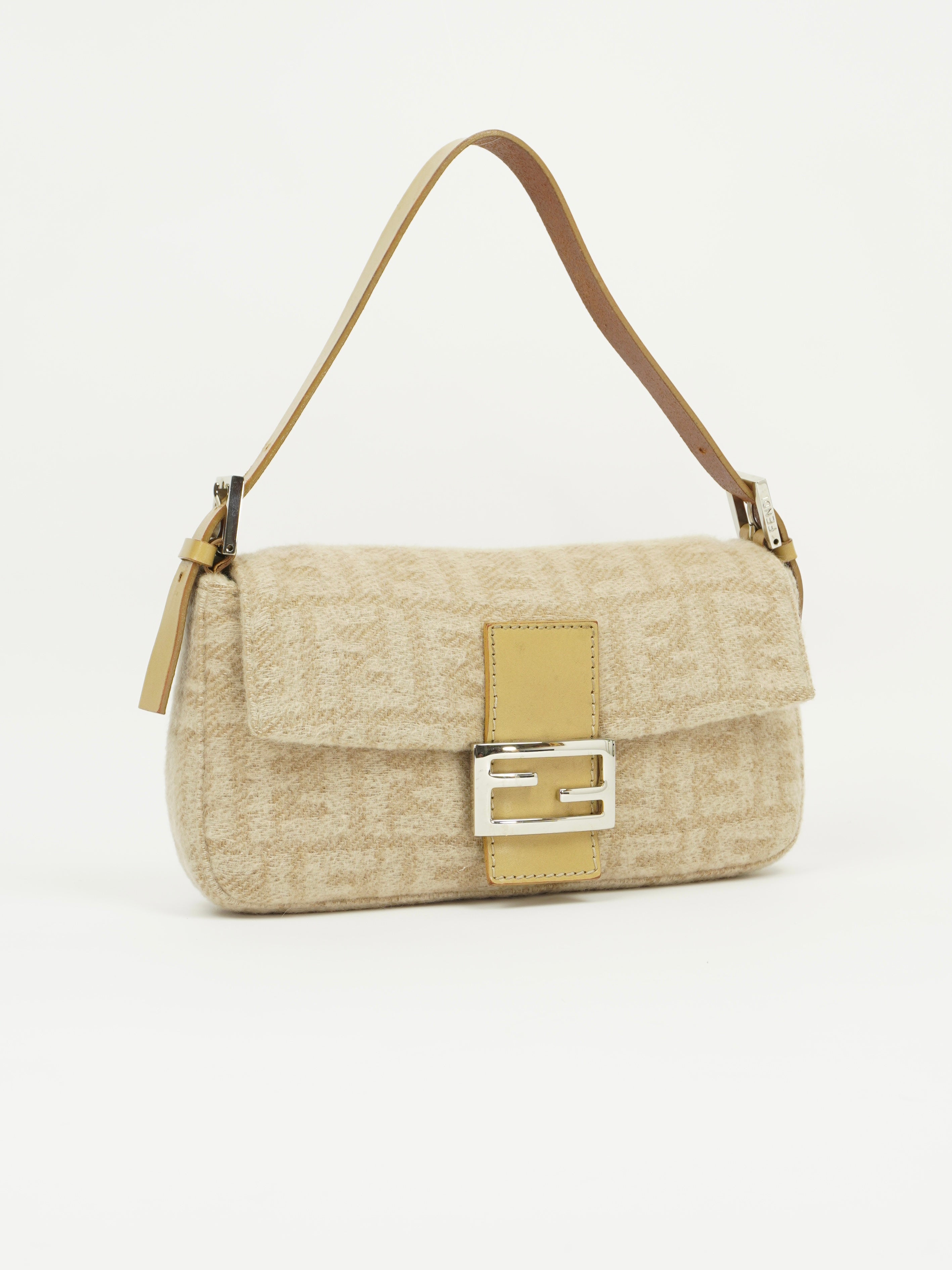 FENDI CASHMERE WOOL BAGUETTE