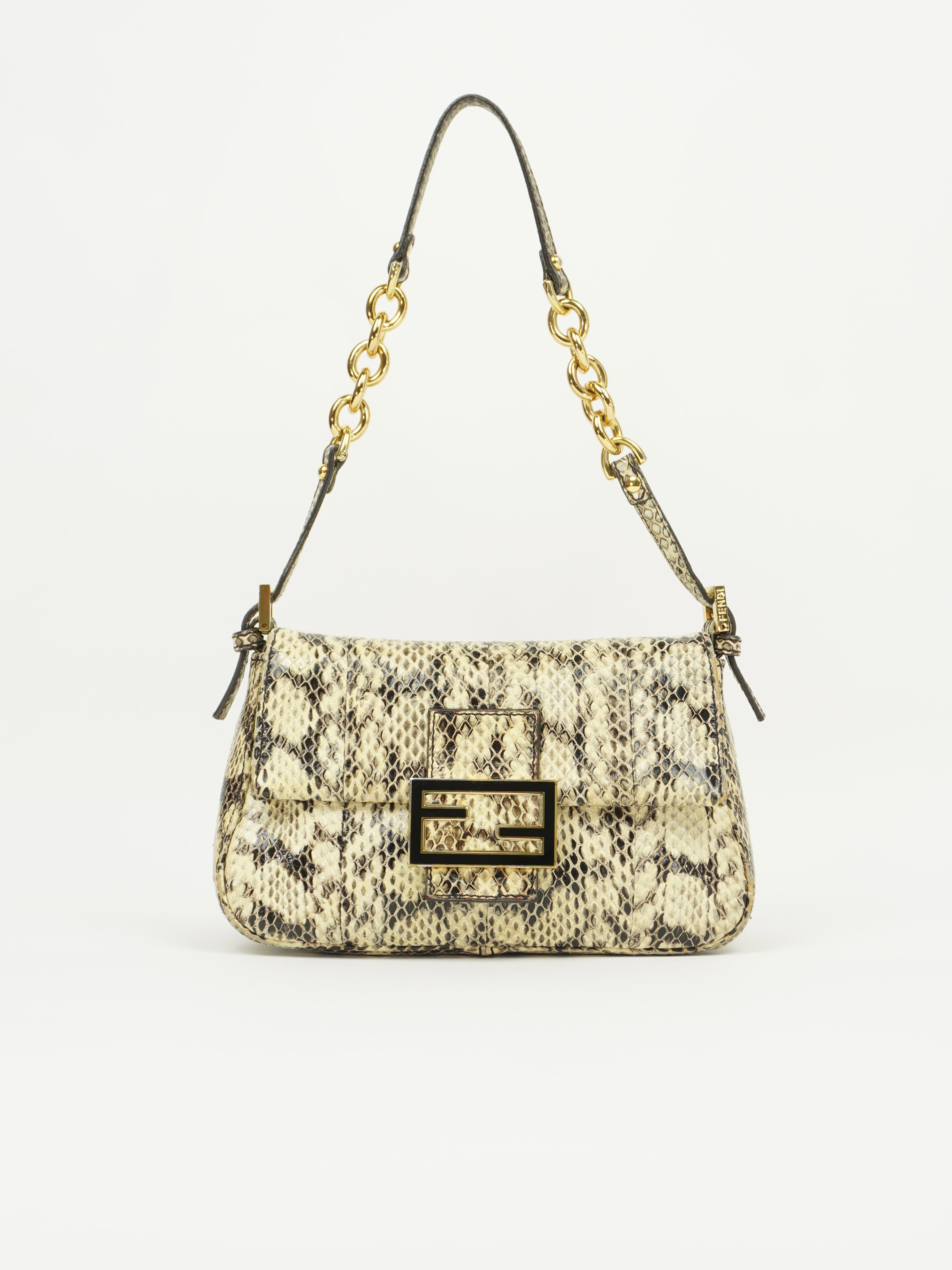 FENDI SNAKESKIN BAGUETTE BAG
