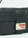FENDI LEATHER BAGUETTE WITH MARBLE BUCKLE
