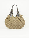 GUCCI MONOGRAM STUDDED PELHAM BAG