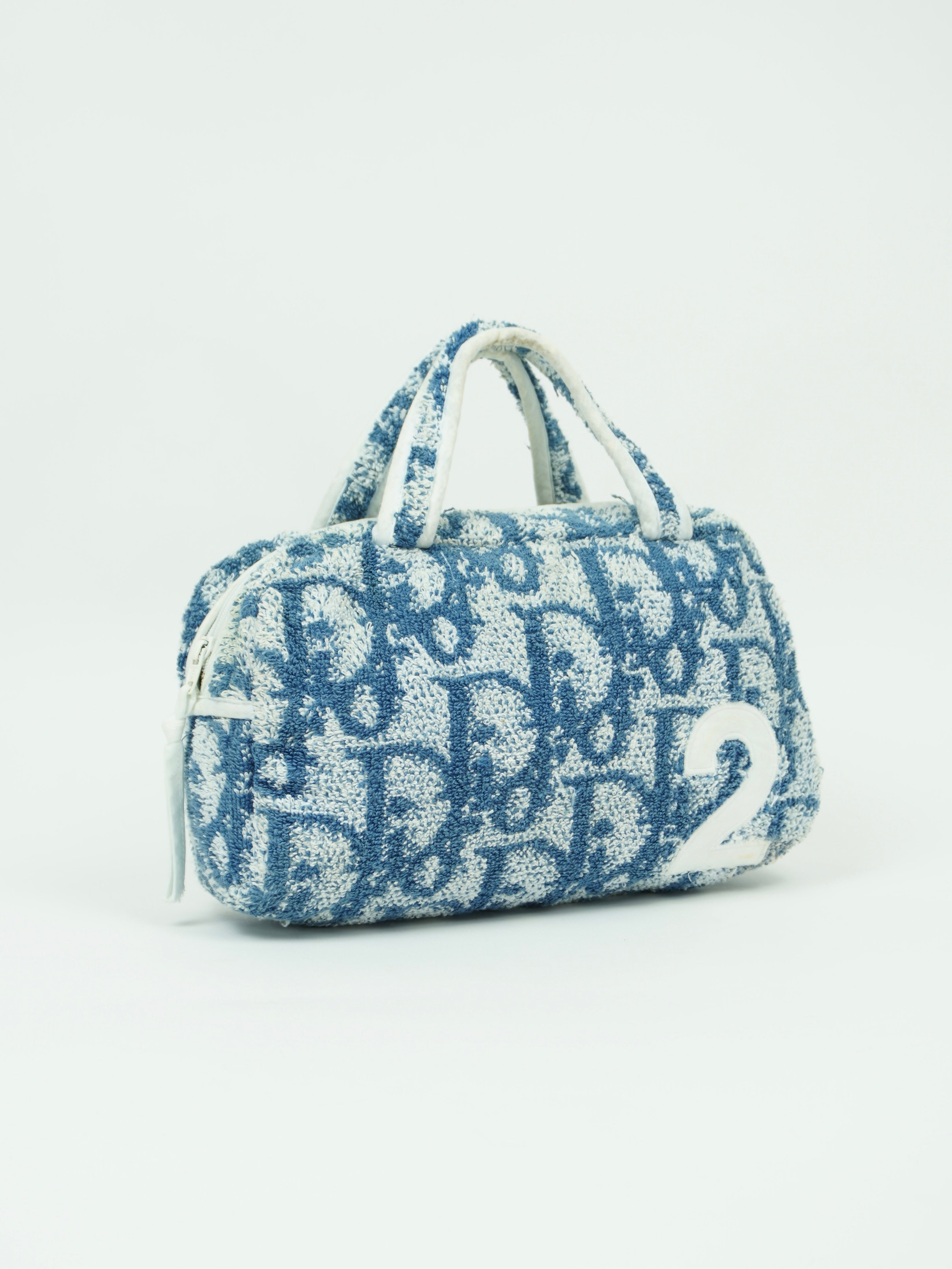 CHRISTIAN DIOR MONOGRAM TERRY CLOTH TOWEL BAG