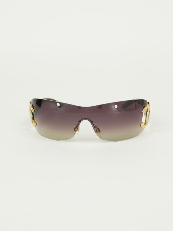 CHANEL RIMLESS CC LOGO SUNGLASSES