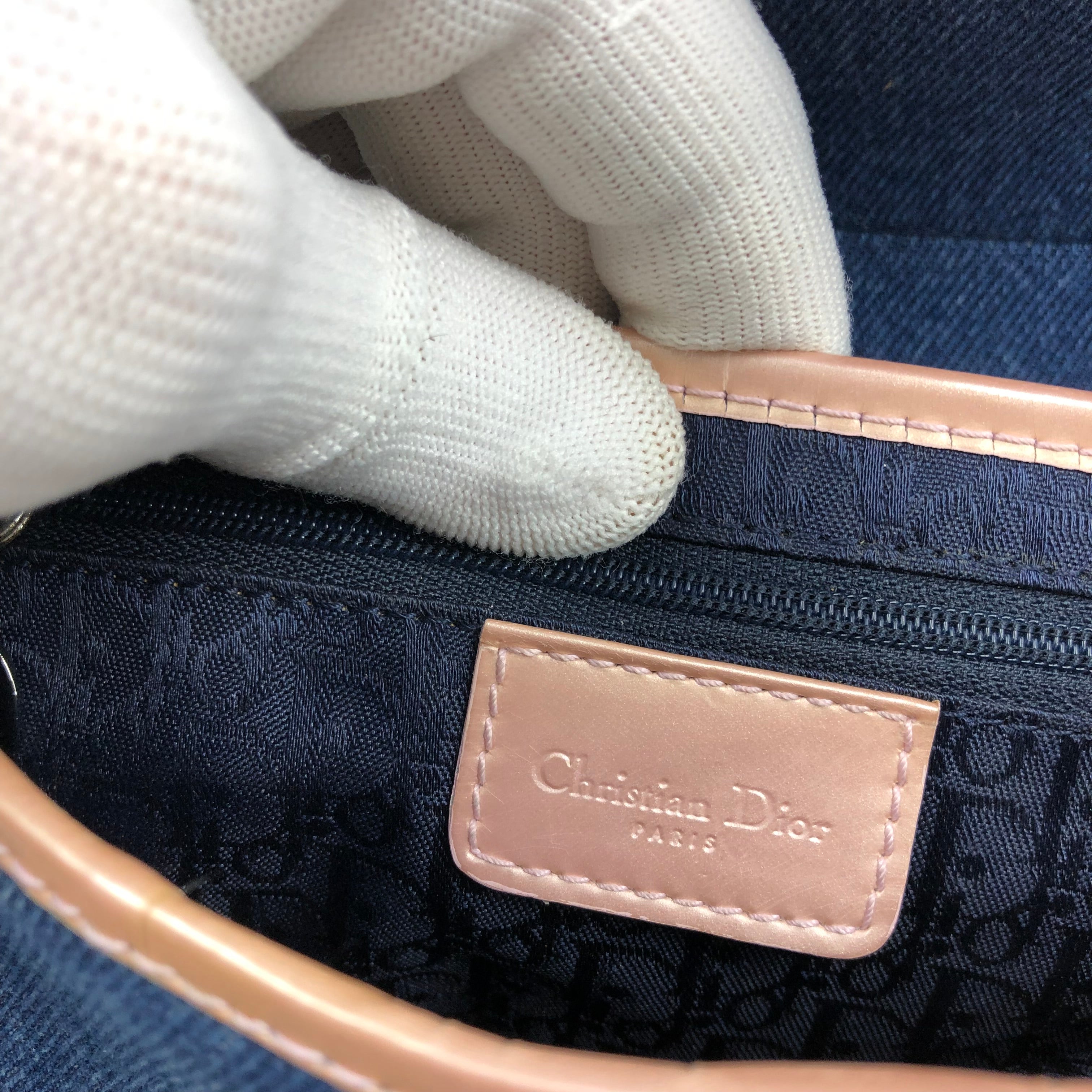CHRISTIAN DIOR DENIM SADDLE BAG